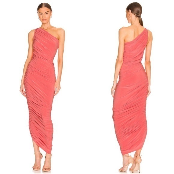 Norma Kamali Diana Gown In Papaya